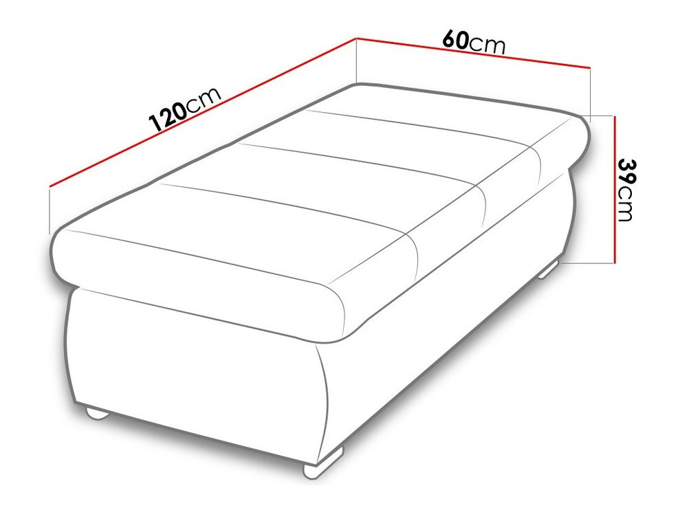 Tapacirana klupa Comfivo 123 (Soft 017 + Lux 06)