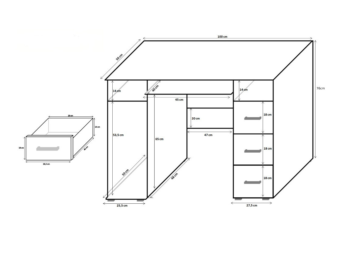 Kancelarijski sto Cirevau 129 (Venge)