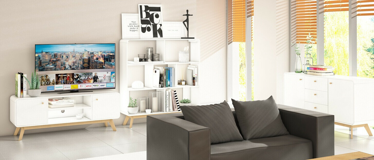 Komoda Elbtena 110 (Belo + Hrast)