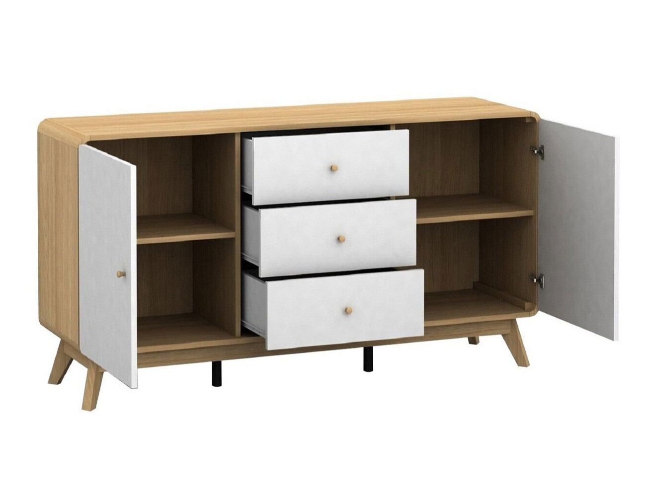 Komoda Elbtena 110 (Hrast + Belo)