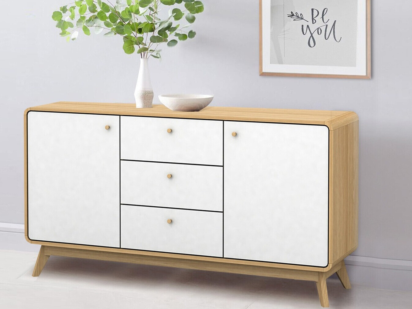 Komoda Elbtena 110 (Hrast + Belo)