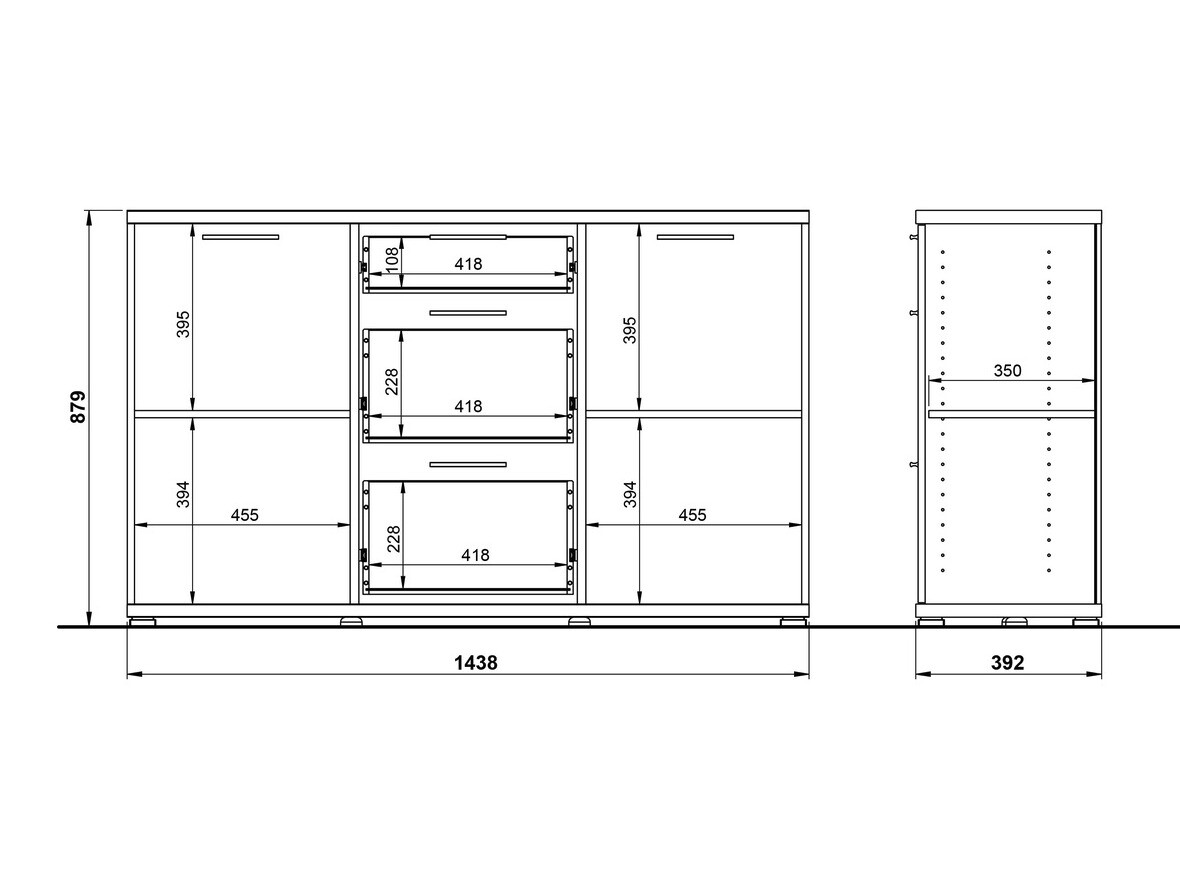 Komoda Sacramento 455 (Hrast San Remo)
