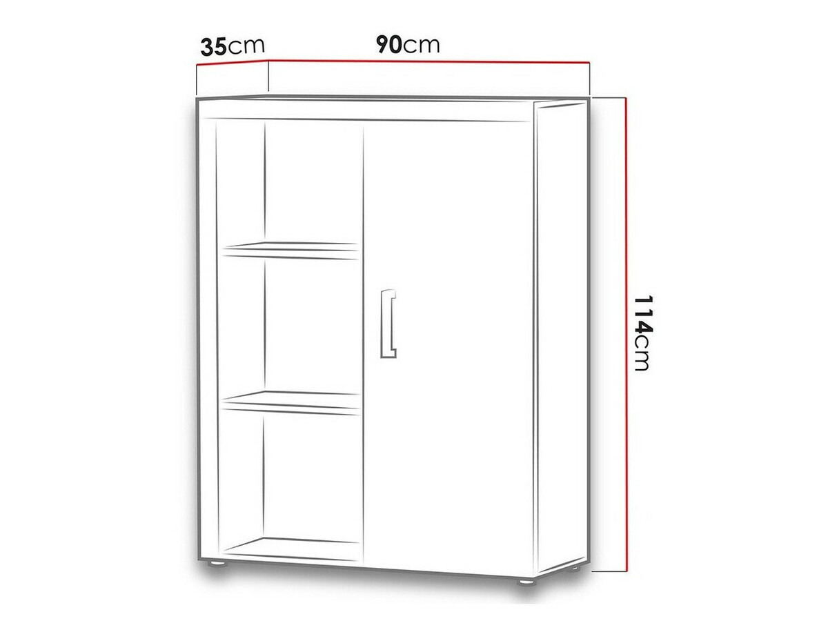 Ormarić Odebeli 102 (Belo + Sjajno belo)