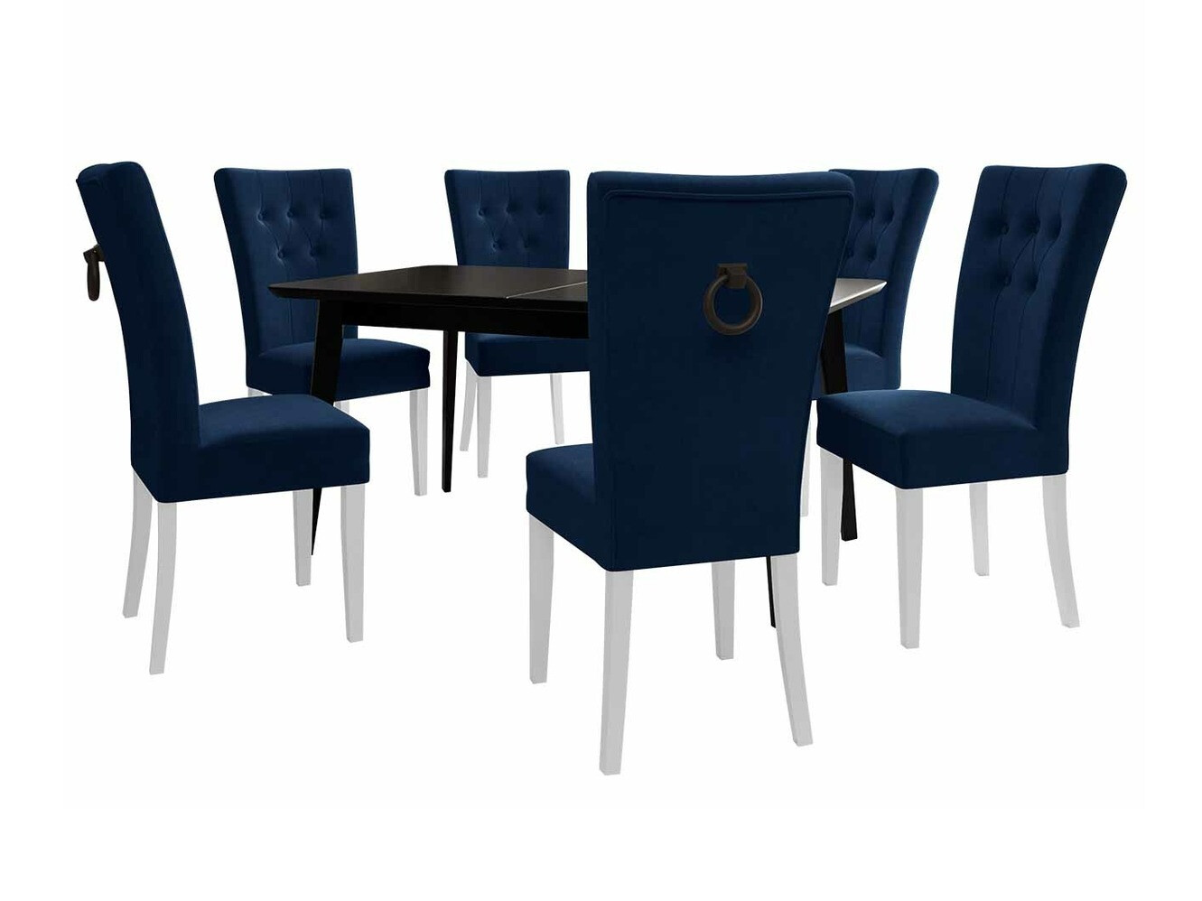 Trpezarijski set Racine 144 (Belo + Magic Velvet 2216)