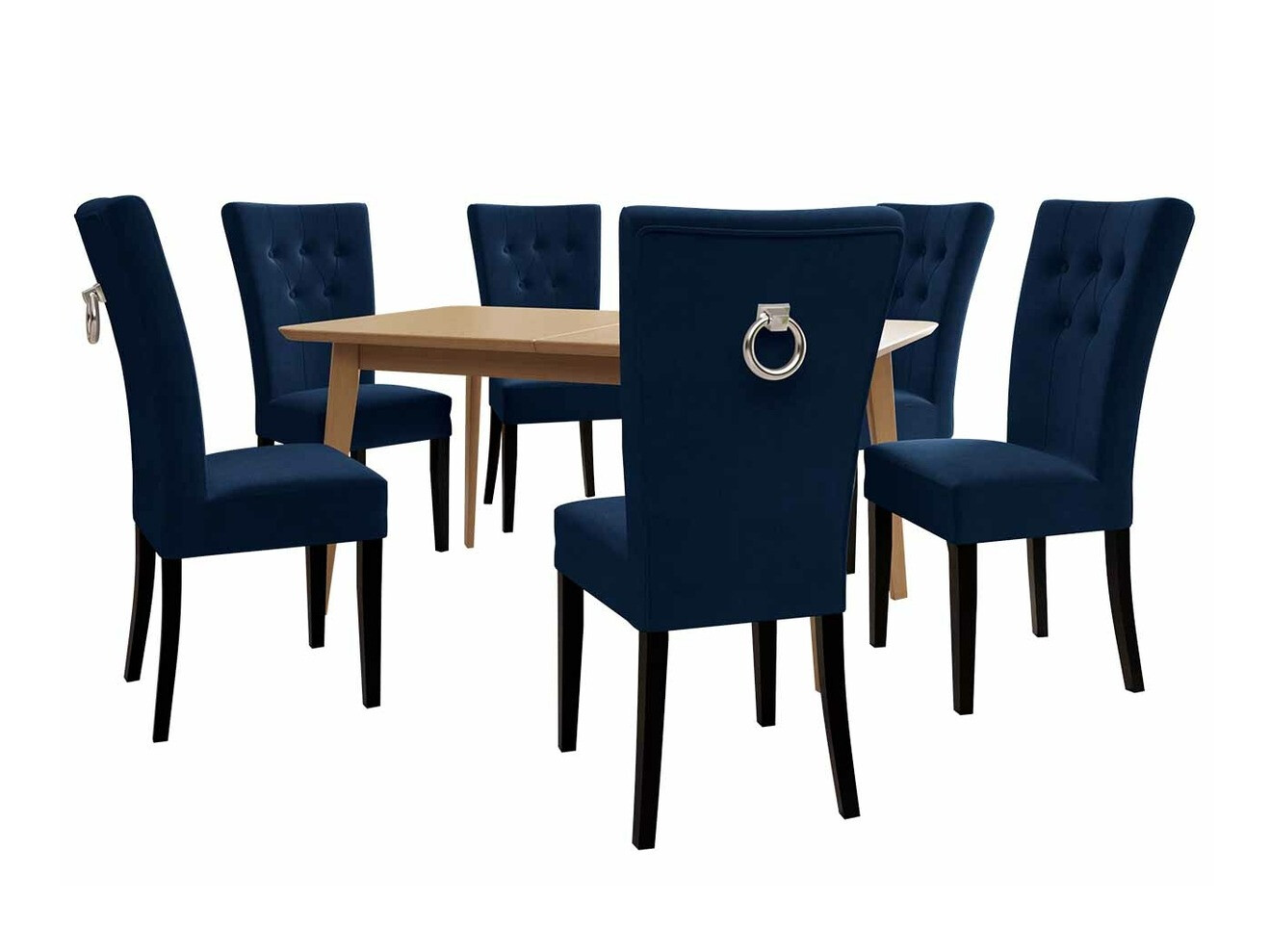 Trpezarijski set Racine 144 (Crno + Magic Velvet 2216)