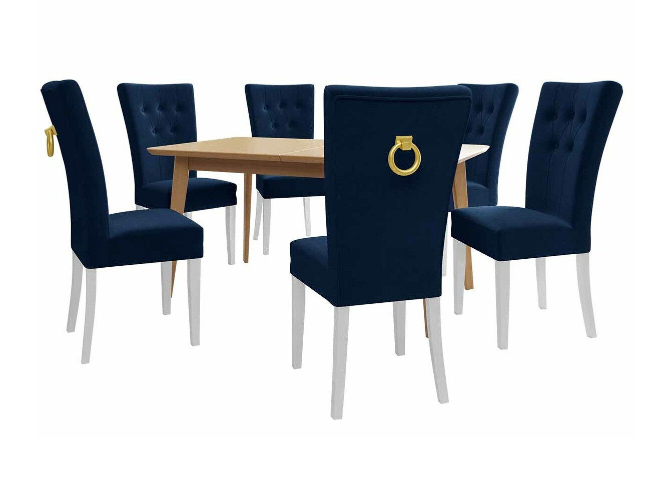 Trpezarijski set Racine 144 (Crno + Magic Velvet 2216)