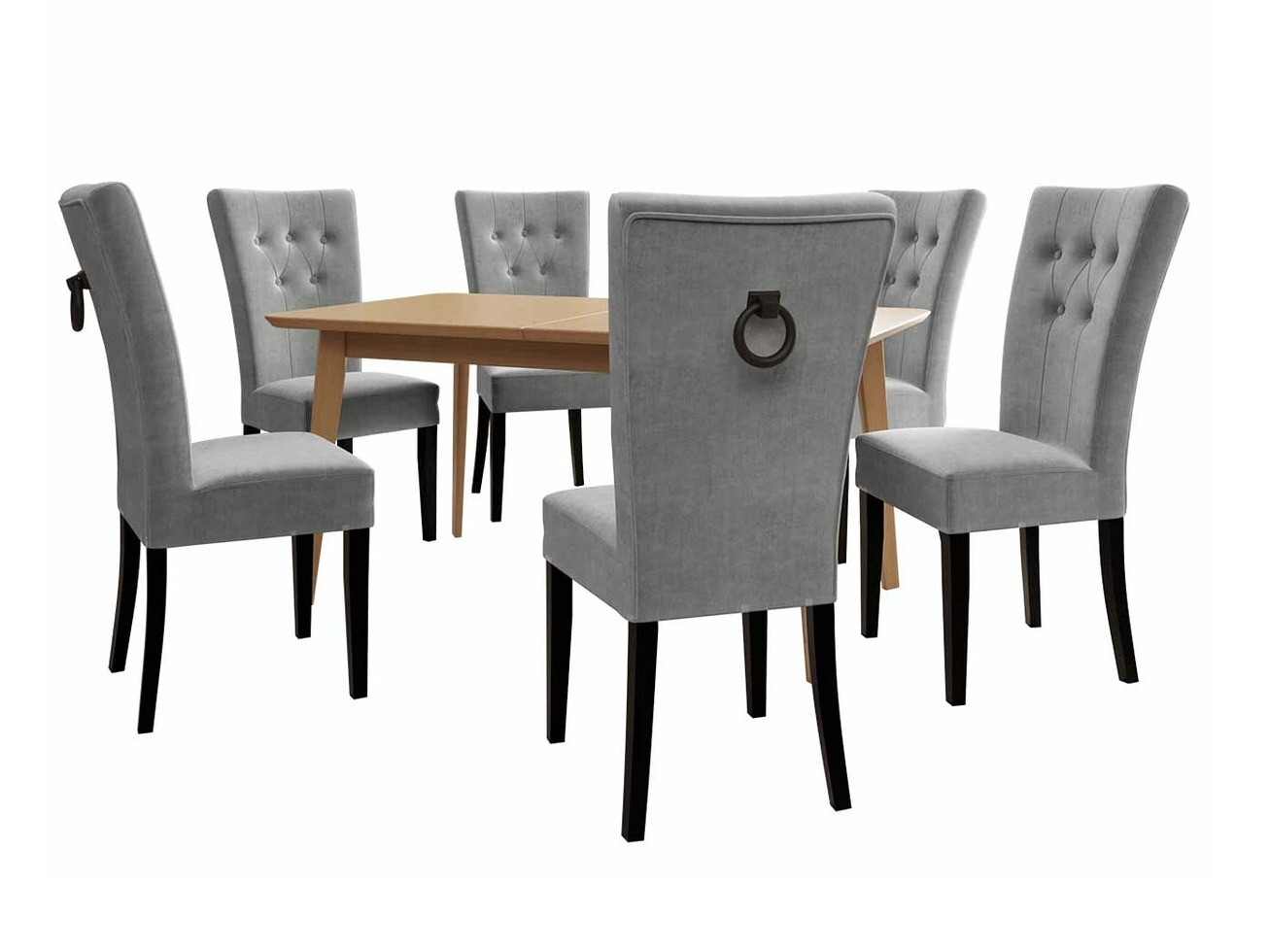 Trpezarijski set Racine 144 (Crno + Magic Velvet 2217)