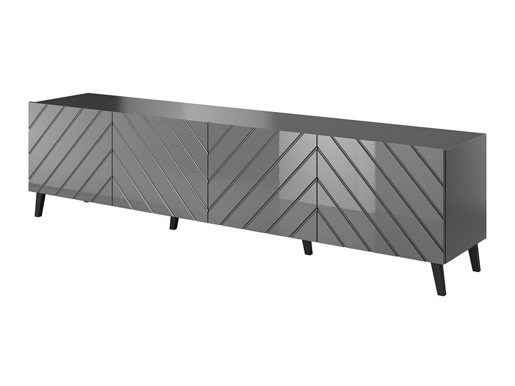 TV komoda Charlotte 145 (Grafit + Sjajni grafit)
