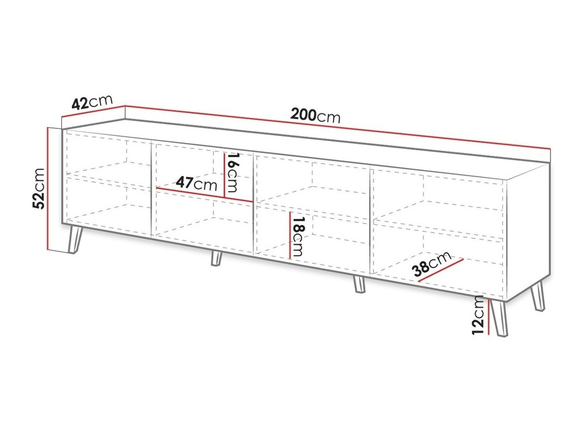 TV sto Charlotte 145 (Graphite + Sjajni grafit)