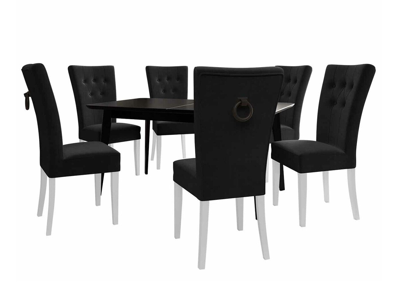 Trpezarijski set Racine 144 (Belo + Magic Velvet 2219)