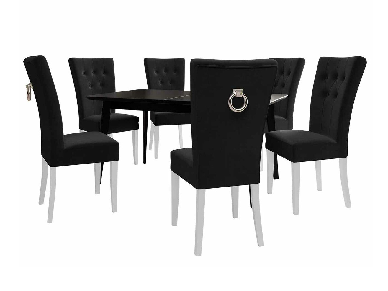 Trpezarijski set Racine 144 (Belo + Magic Velvet 2219)