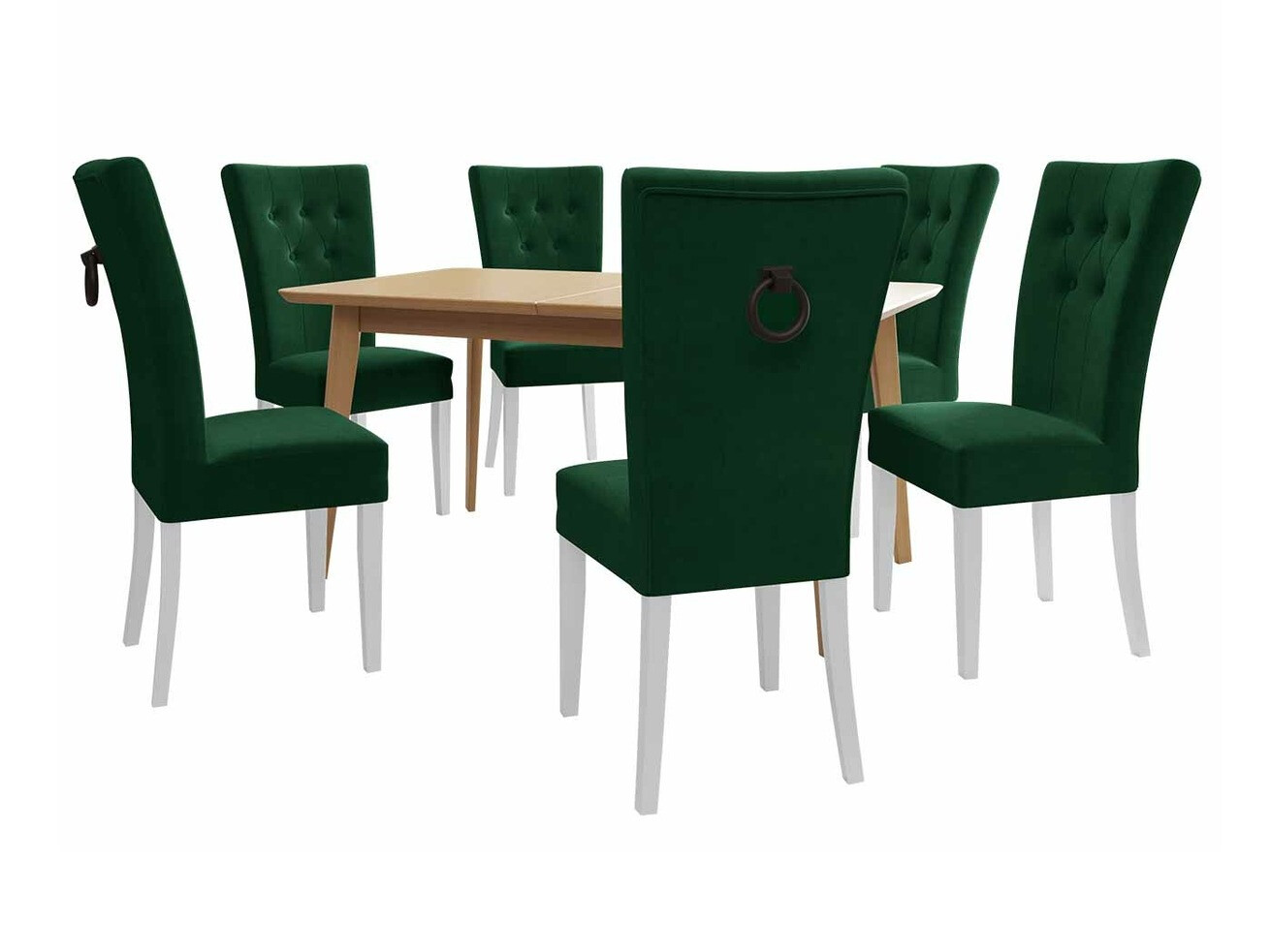 Trpezarijski set Racine 144 (Belo + Magic Velvet 2225)