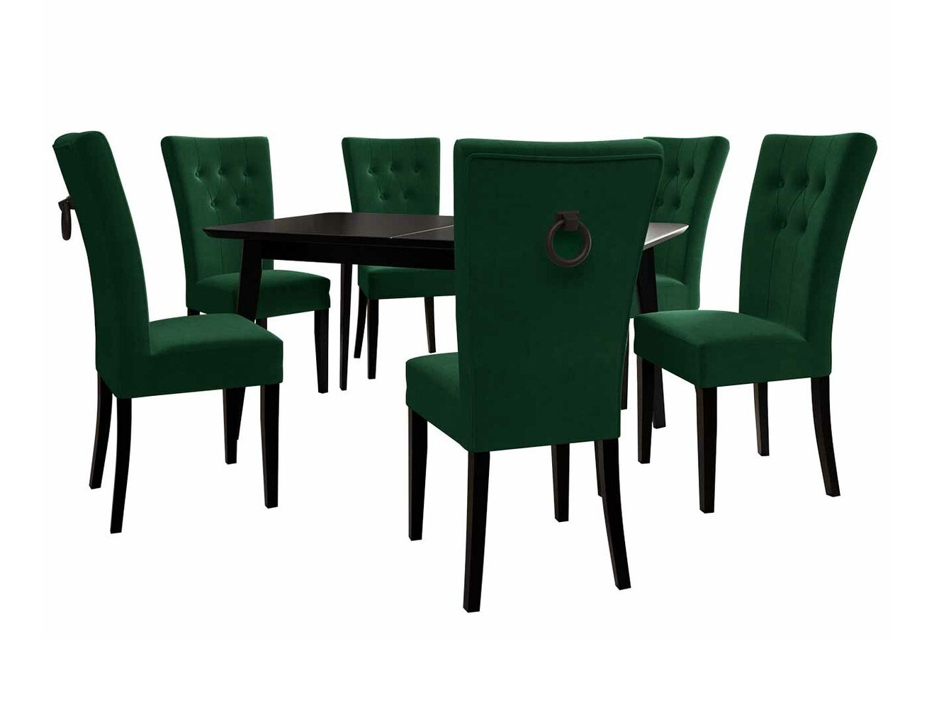 Trpezarijski set Racine 144 (Crno + Magic Velvet 2225)