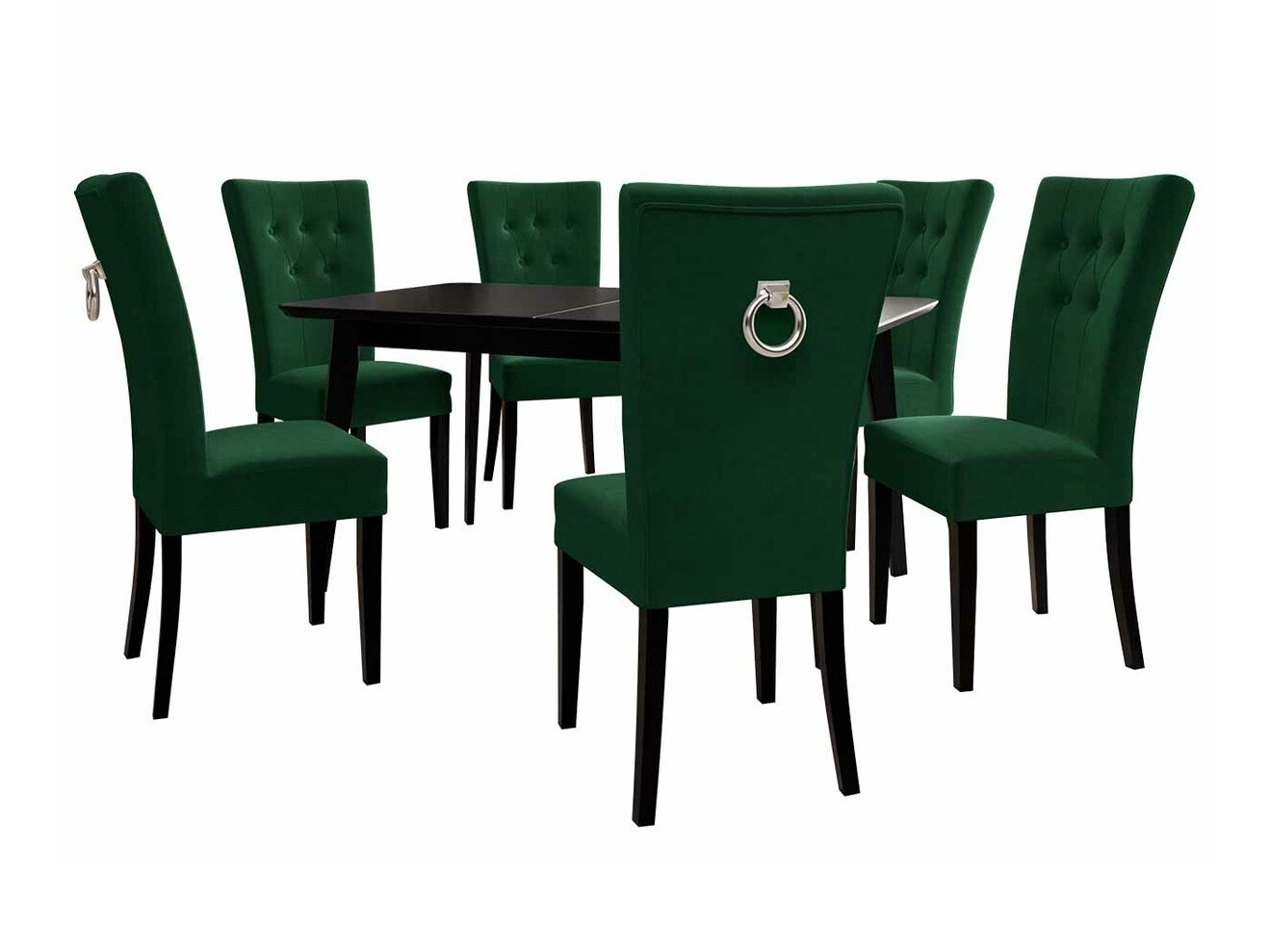 Trpezarijski set Racine 144 (Crno + Magic Velvet 2225)