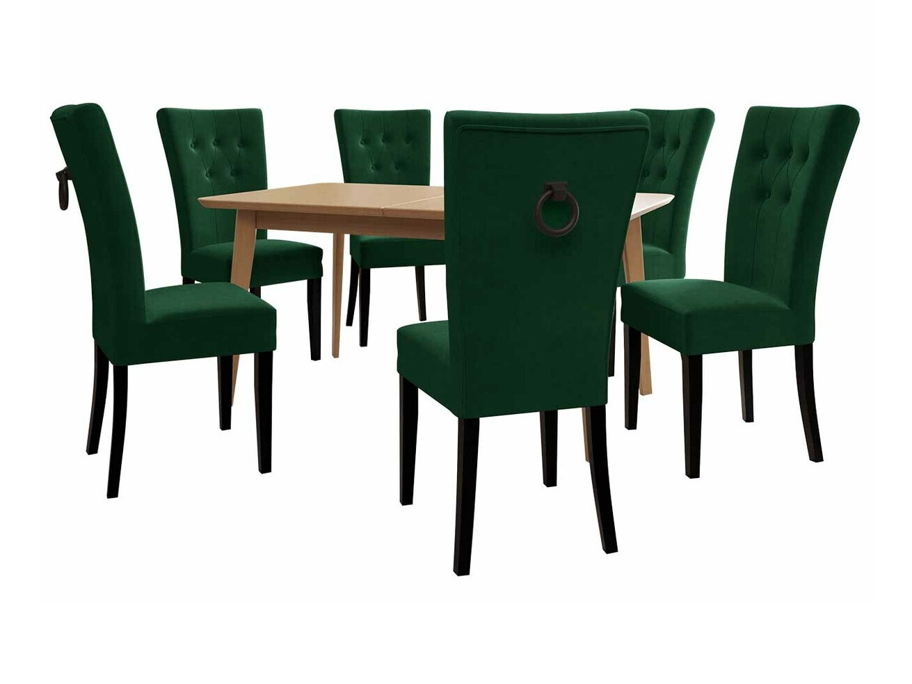 Trpezarijski set Racine 144 (Crno + Magic Velvet 2225)