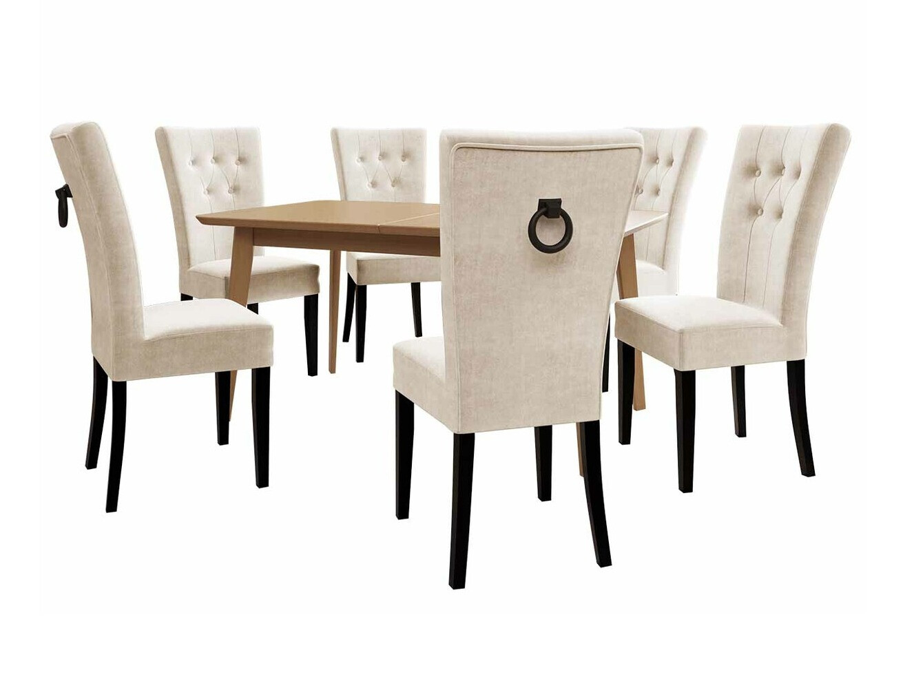 Trpezarijski set Racine 144 (Crno + Magic Velvet 2250)