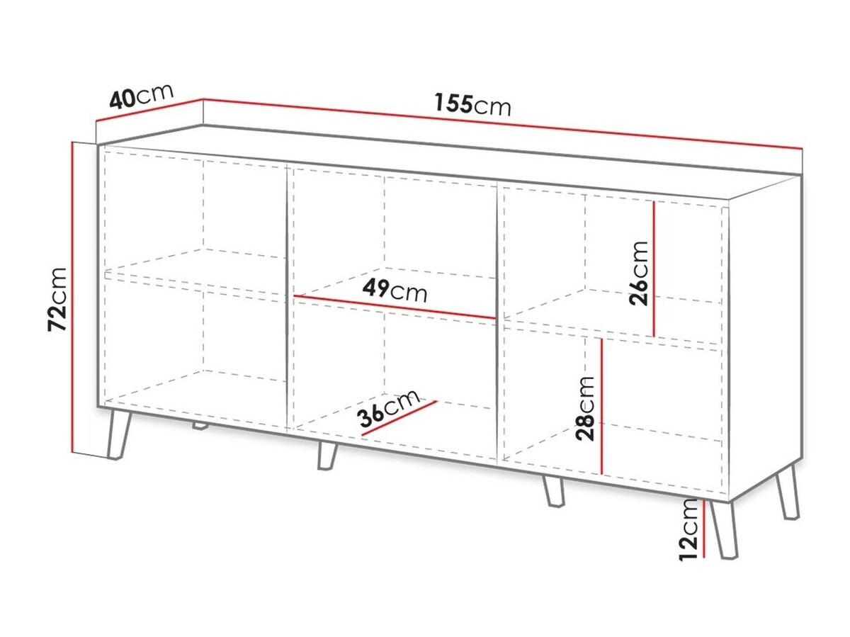 Ormarić Charlotte 140 (Crno)