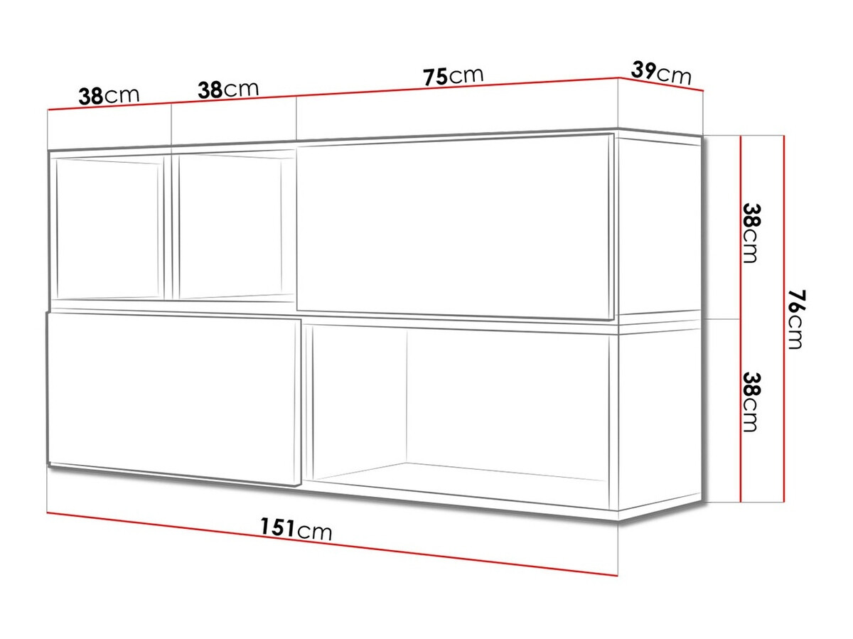 Set ormarića Corbele 120 (Belo)