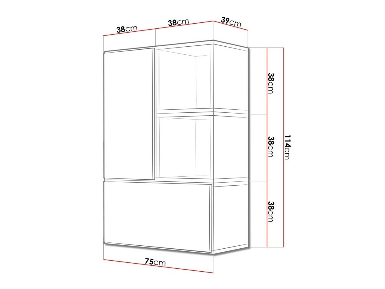 Set ormarića Corbele 122 (Belo)