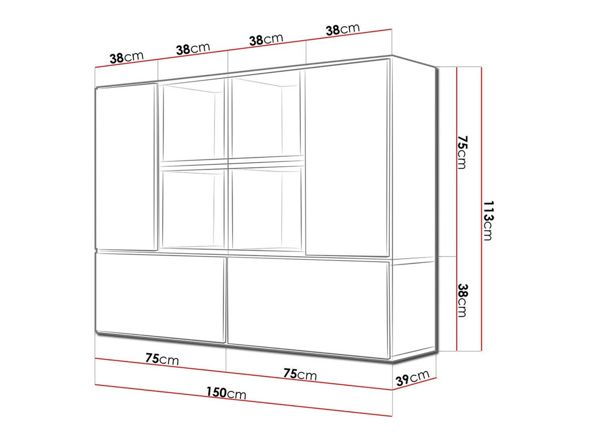 Set ormarića Corbele 124 (Belo)
