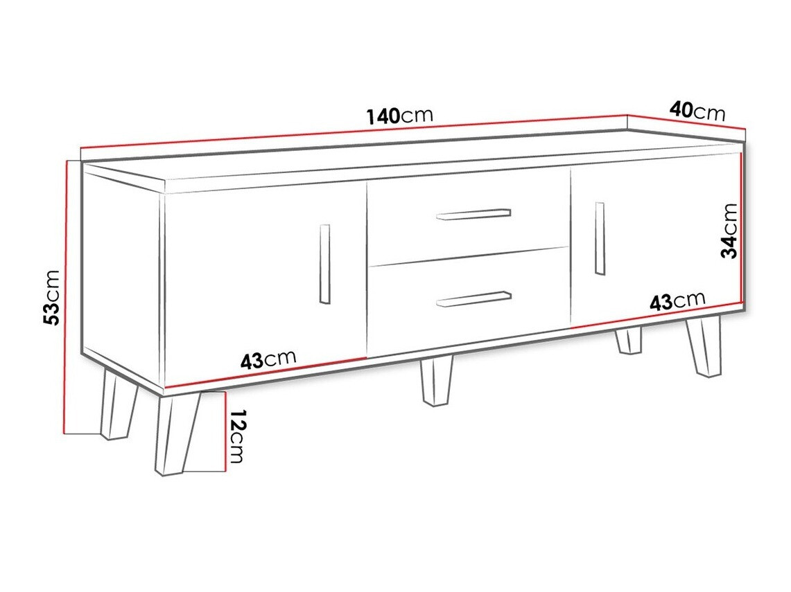 TV sto Larfloi 103 (Belo + Sonoma hrast)