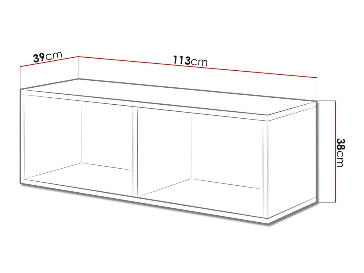 Zidna polica Corbele 101 (Crno)