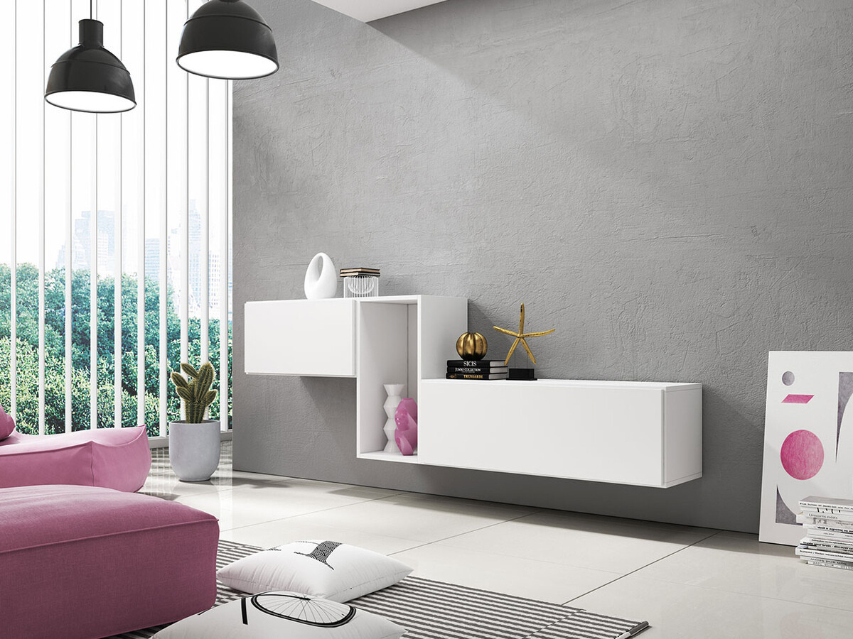 Zidna polica Corbele 103 (Belo)