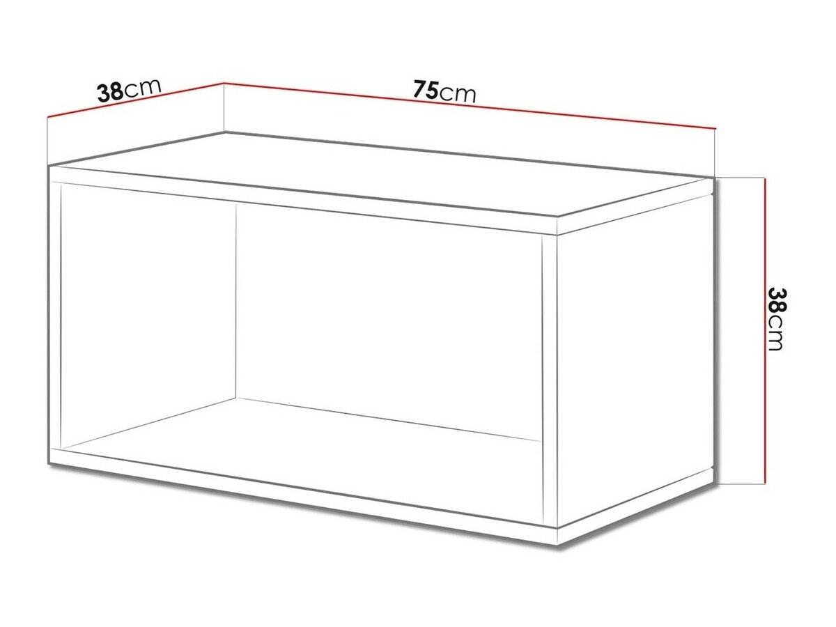 Zidna polica Corbele 103 (Crno)