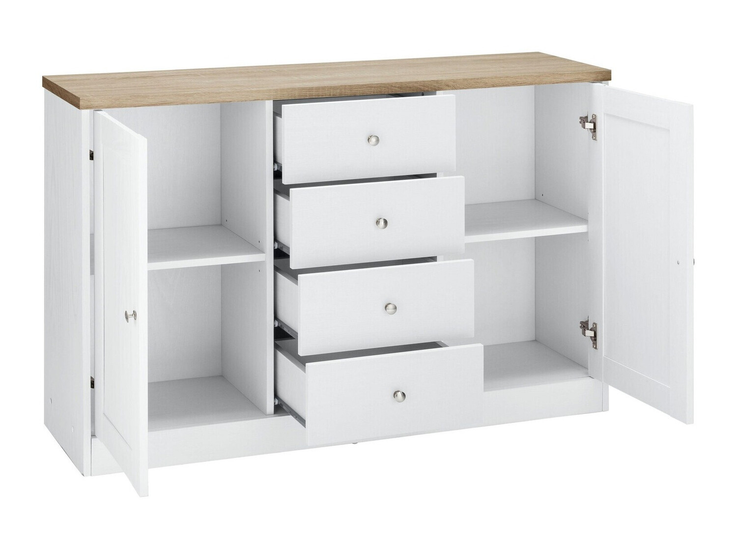 Komoda Cirtene 105 (Belo + Hrast)
