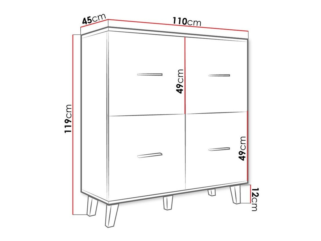Ormarić Larfloi 105 (Belo + Sonoma hrast)