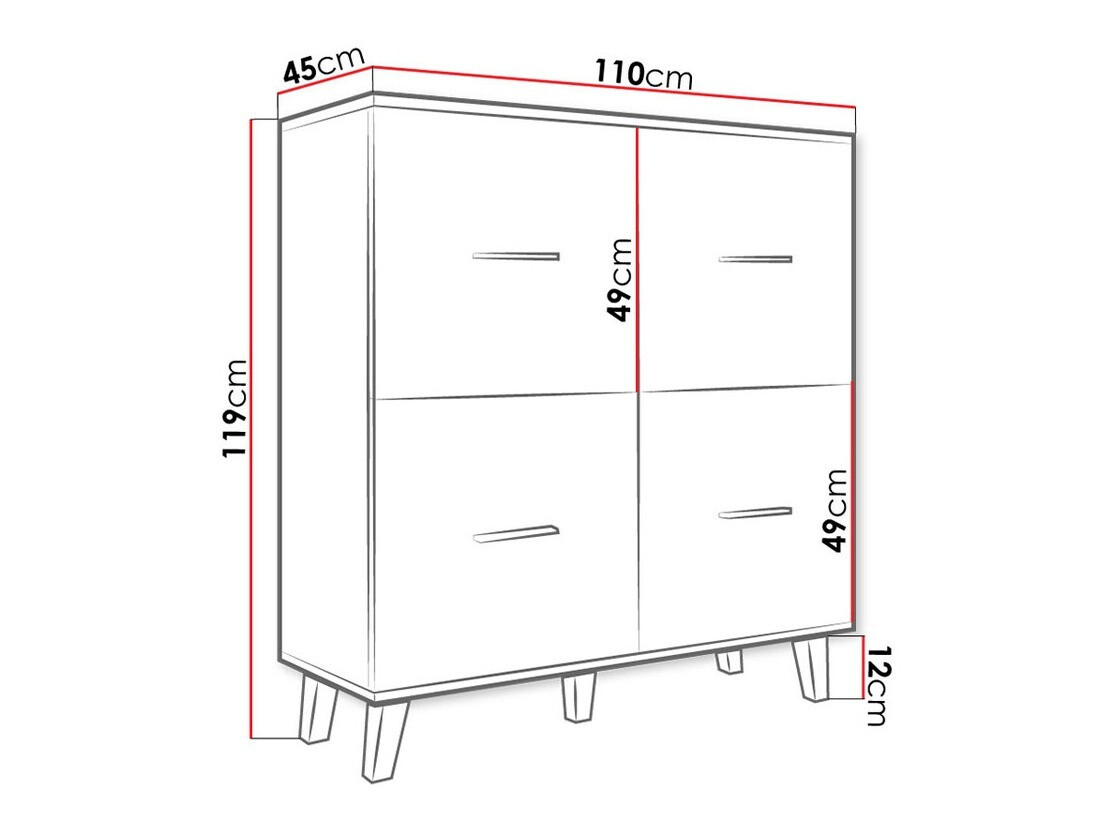 Ormarić Larfloi 105 (Вотан храст + Crno)