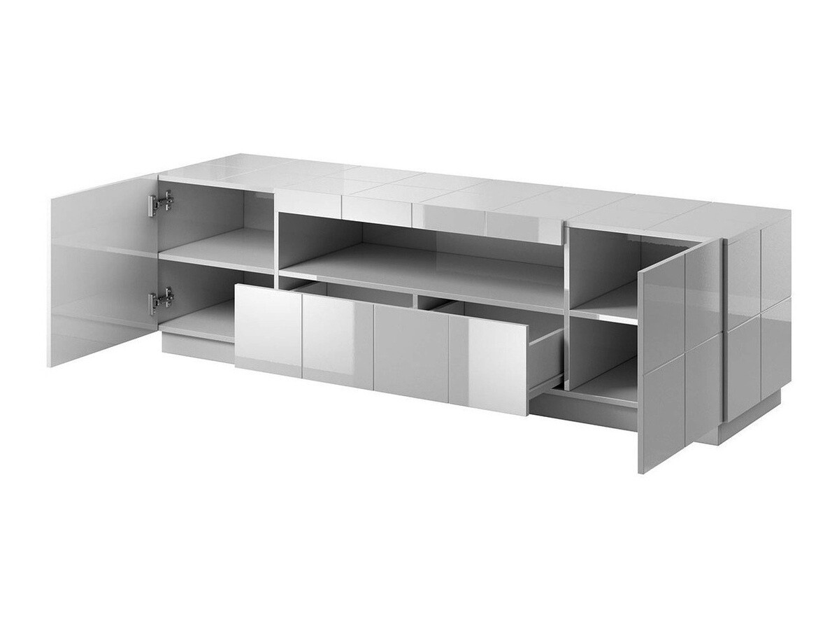 TV sto Charlotte 131 (Crna visoki sjaj)