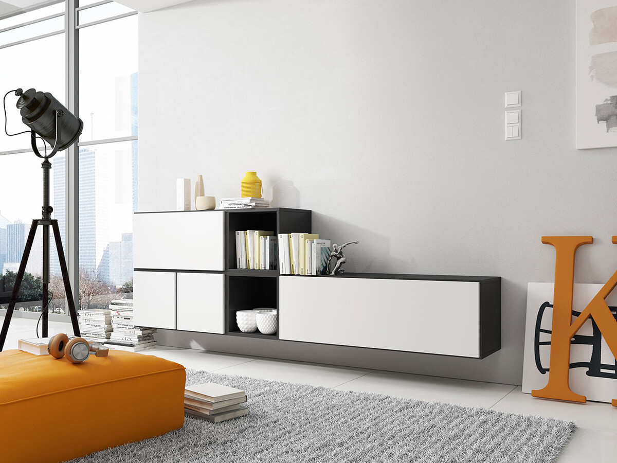 Zidna polica Corbele 105 (Belo)