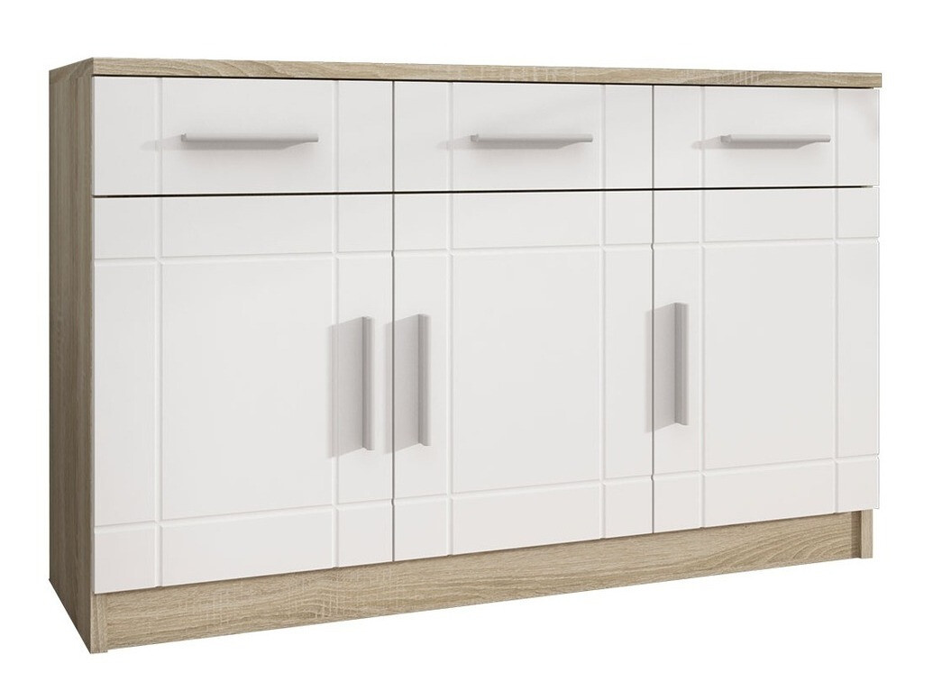 Komoda Bacces I (Sonoma hrast + Belo)
