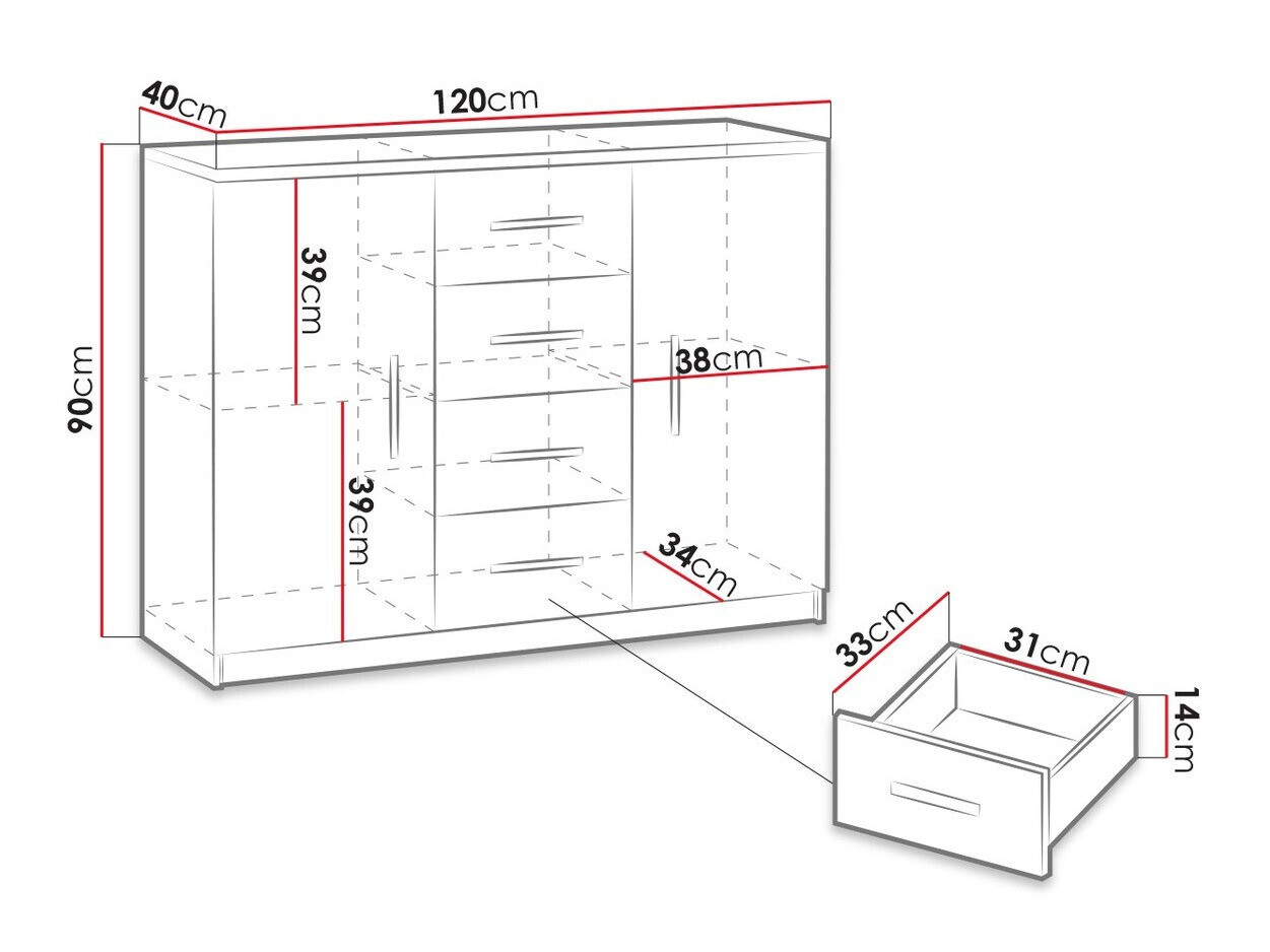 Komoda Catromi 100 (Belo)