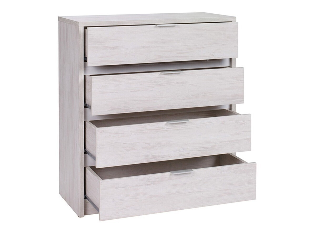 Komoda Fivelbo 102 (Manastirski hrast + Crna visoki sjaj)