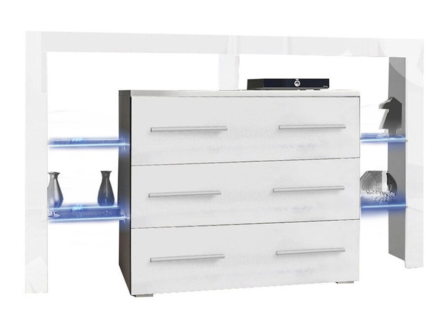 Komoda Nashville 108 (Belo + Sjajno belo)