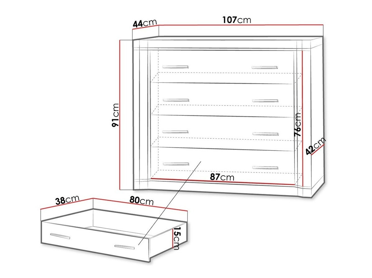 Komoda Lorelie 101 (Sonoma hrast)