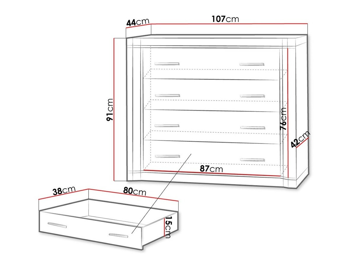 Komoda Lorelie 101 (Trufel hrast)