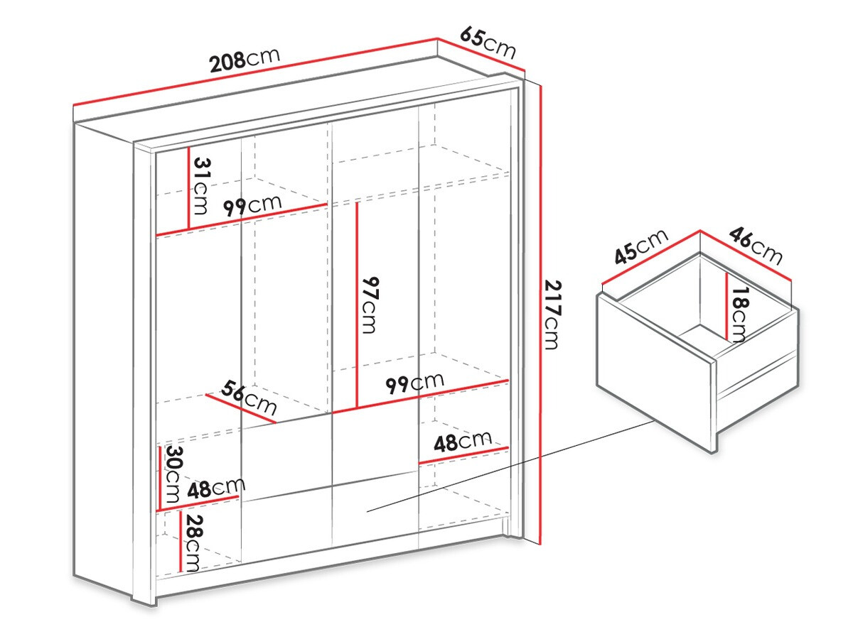 Ormar Honolulu 139 (Grafit)
