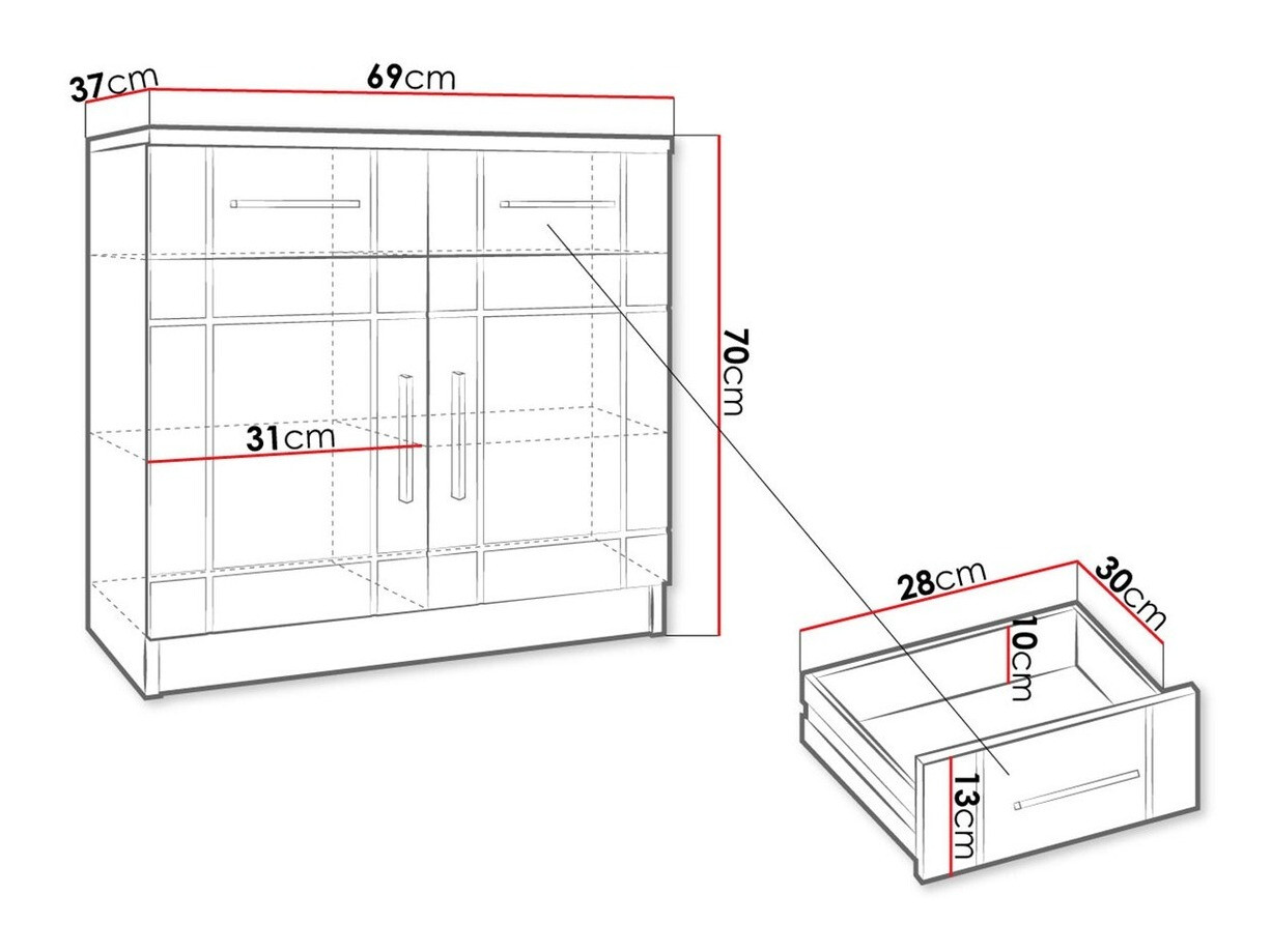 Komoda Bacces (Sonoma hrast)