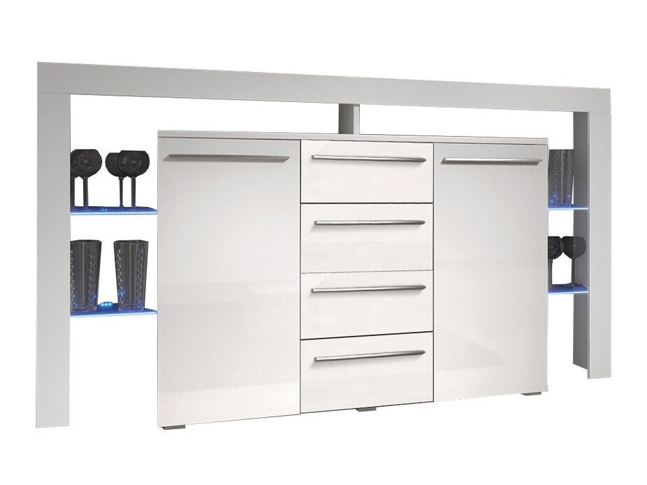 Komoda Nashville 106 (Belo + Sjajno belo)