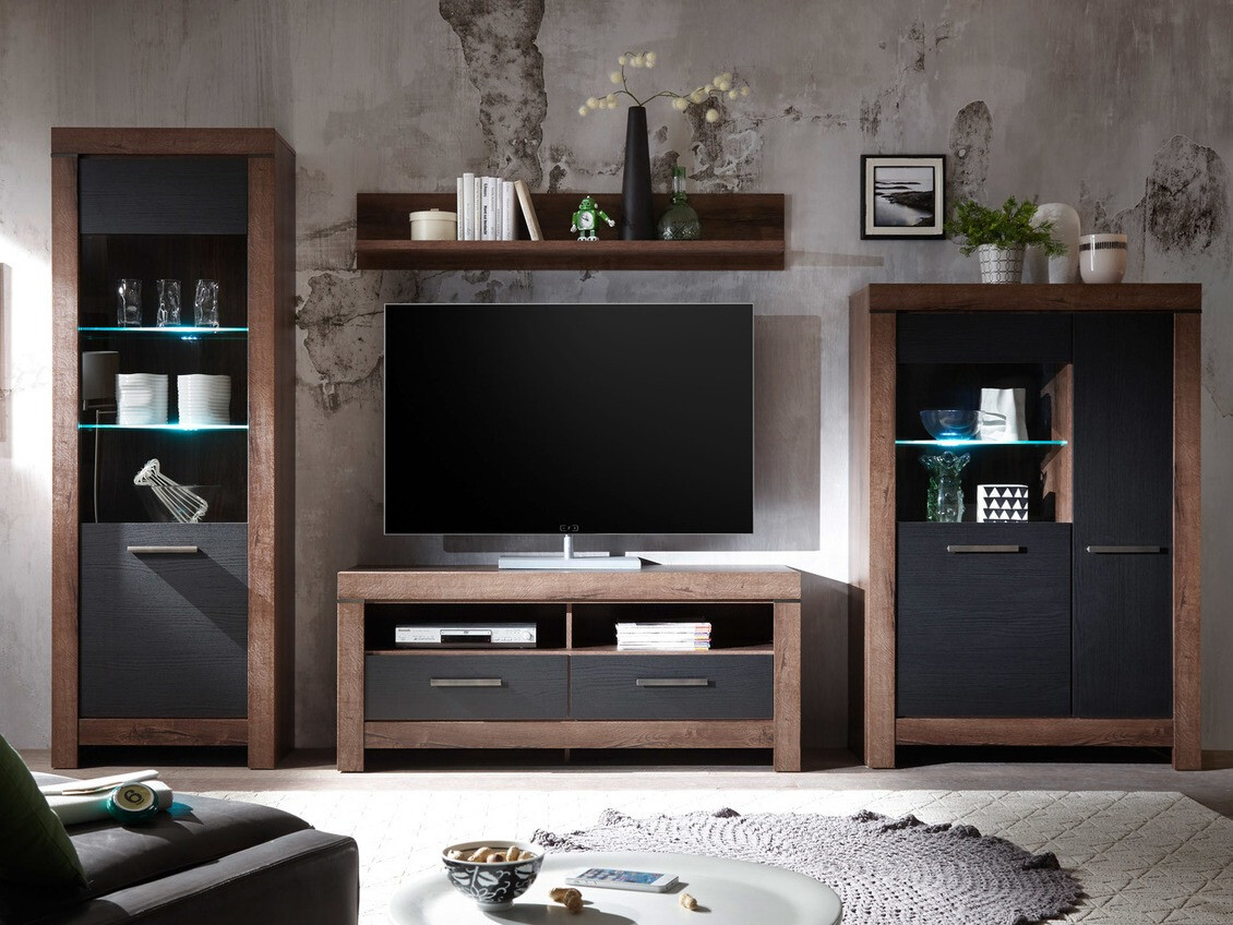 Polica Dunfelu 103 (Manastirski hrast + Crni hrast)