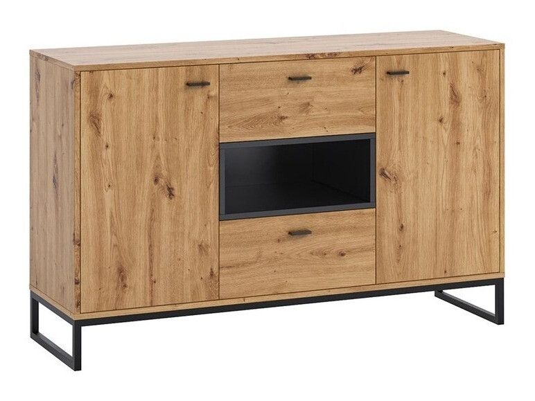 Komoda Baltesi 104 (Zanatski hrast + Crno)