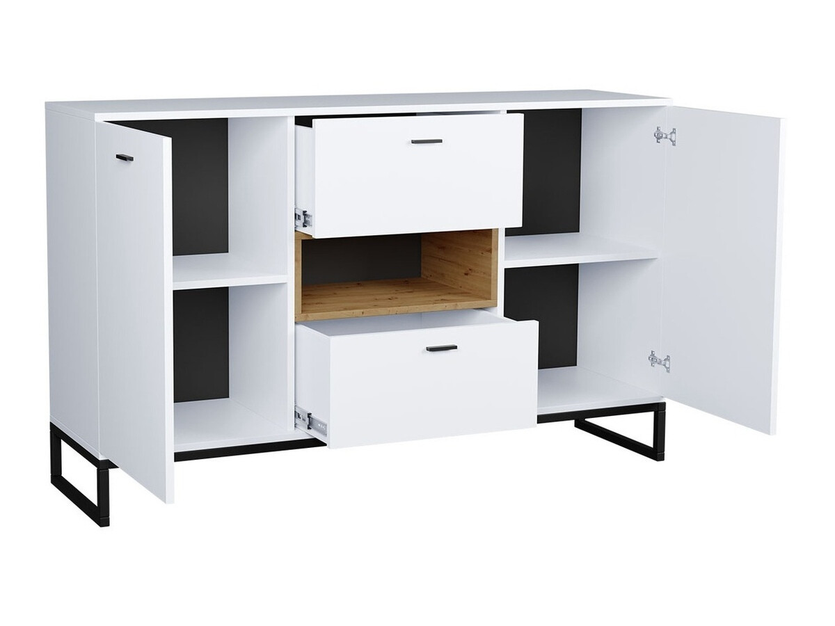 Komoda Baltesi 104 (Zanatski hrast + Crno)