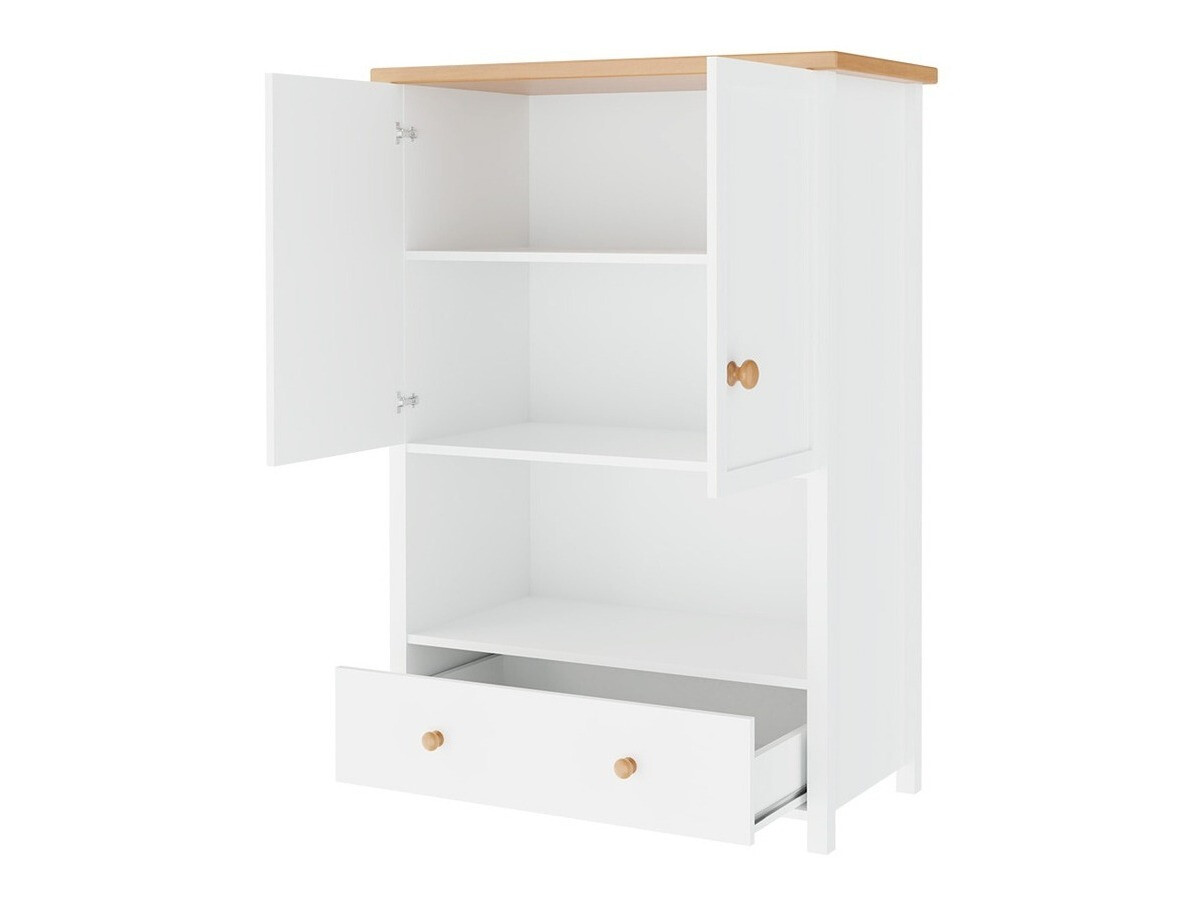 Komoda Romelbo 144 (Belo + Hrast)