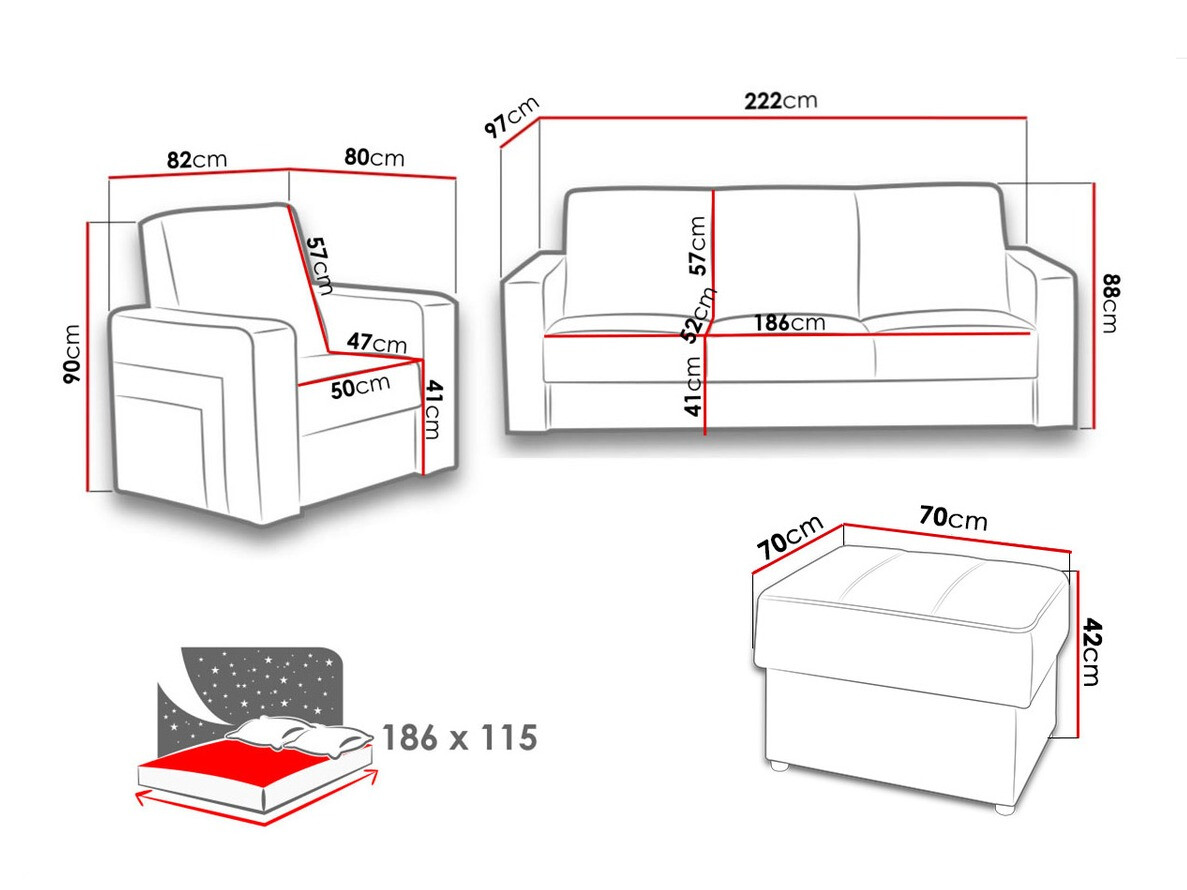 Set tapaciranog nameštaja Tolveli 104