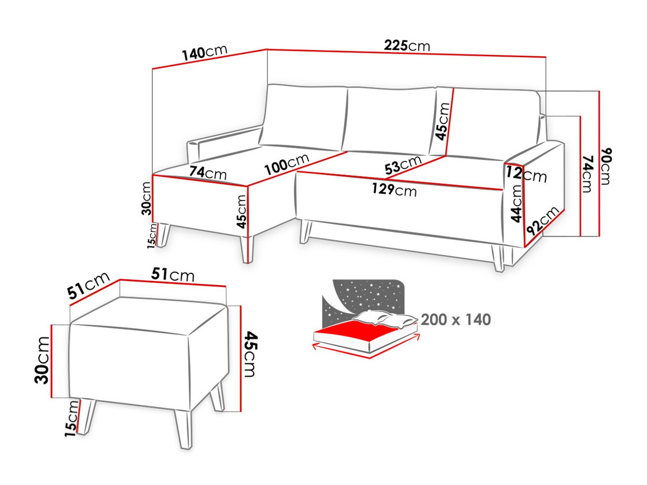 Tapaciran nameštaj set Delbene 104 (Moric 03)