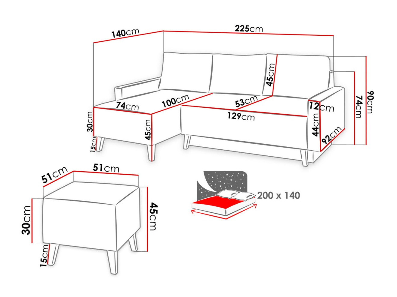 Tapaciran nameštaj set Etrmoru 137
