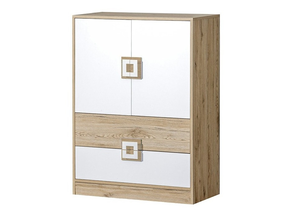 Komoda Balvire 109 (Svetli javor + Belo)